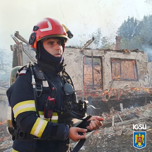 Incendiu violent în județul Vrancea