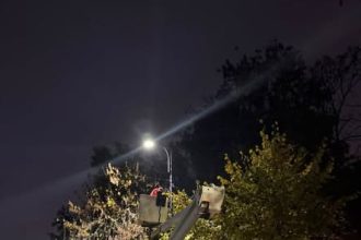 Iluminat festiv de iarnă în Capitală