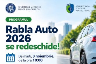 Programul Rabla Auto se redeschide cu o nouă sesiune de finanțare